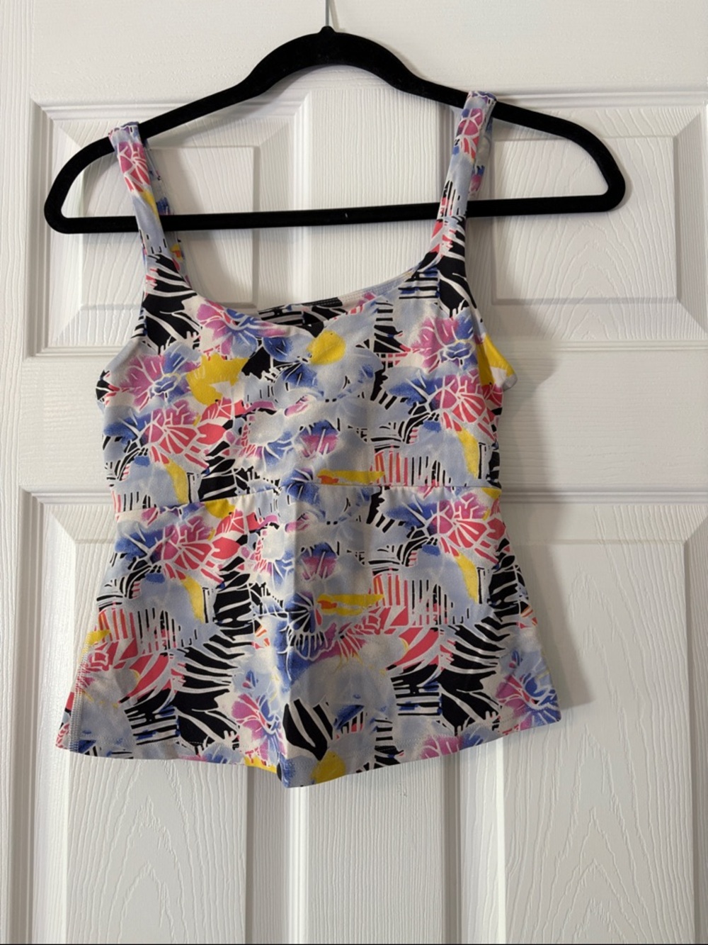 FP Movement by Free People Floral Tank Top - White, Pink, Blue, Yellow, Black